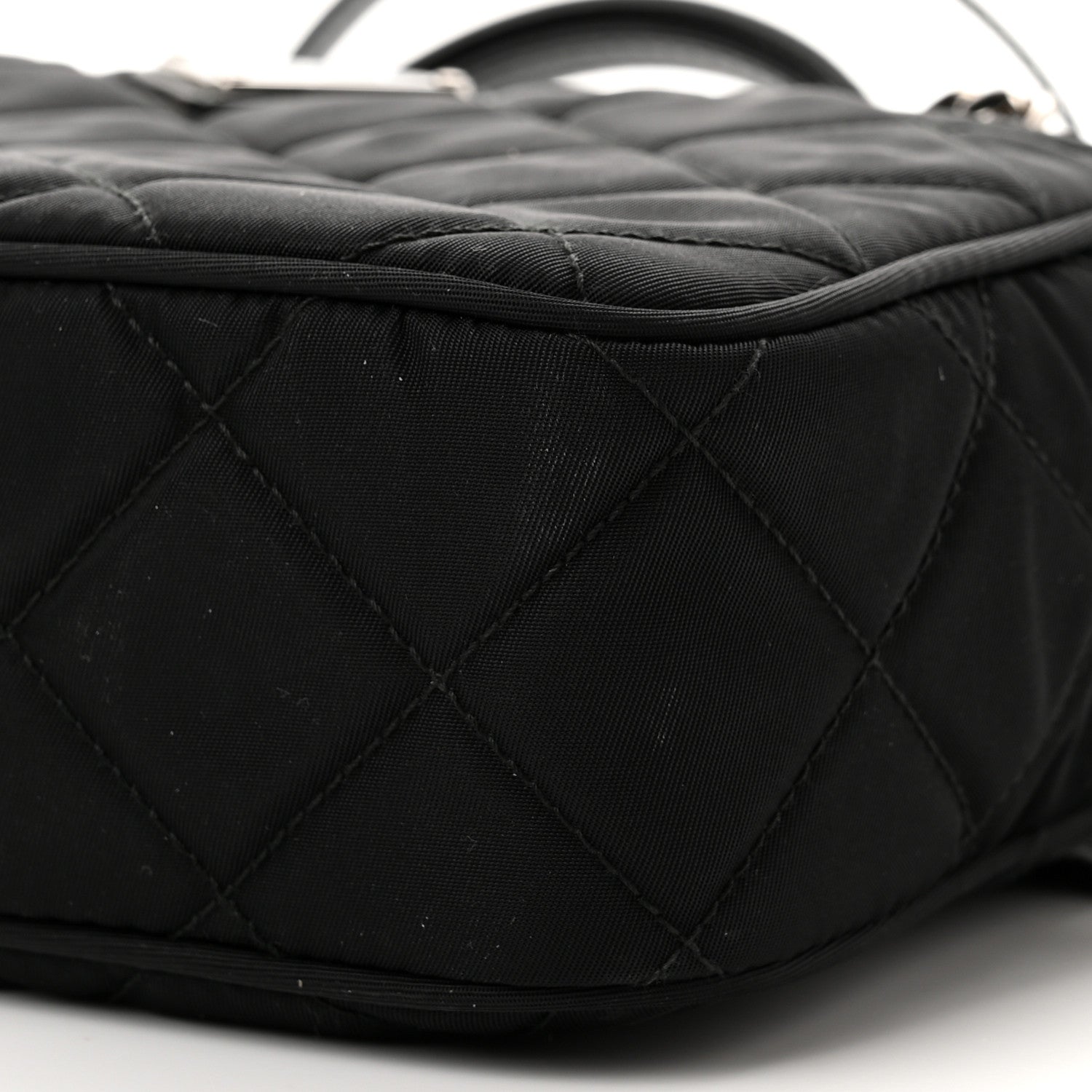 Prada Nylon Tessuto Impuntu Quilted Bandoliera Crossbody Bag Black 8 of 8