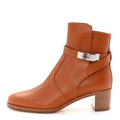Hermes Calfskin Frenchie 50 Ankle Boots 37 Naturel 1 of 10