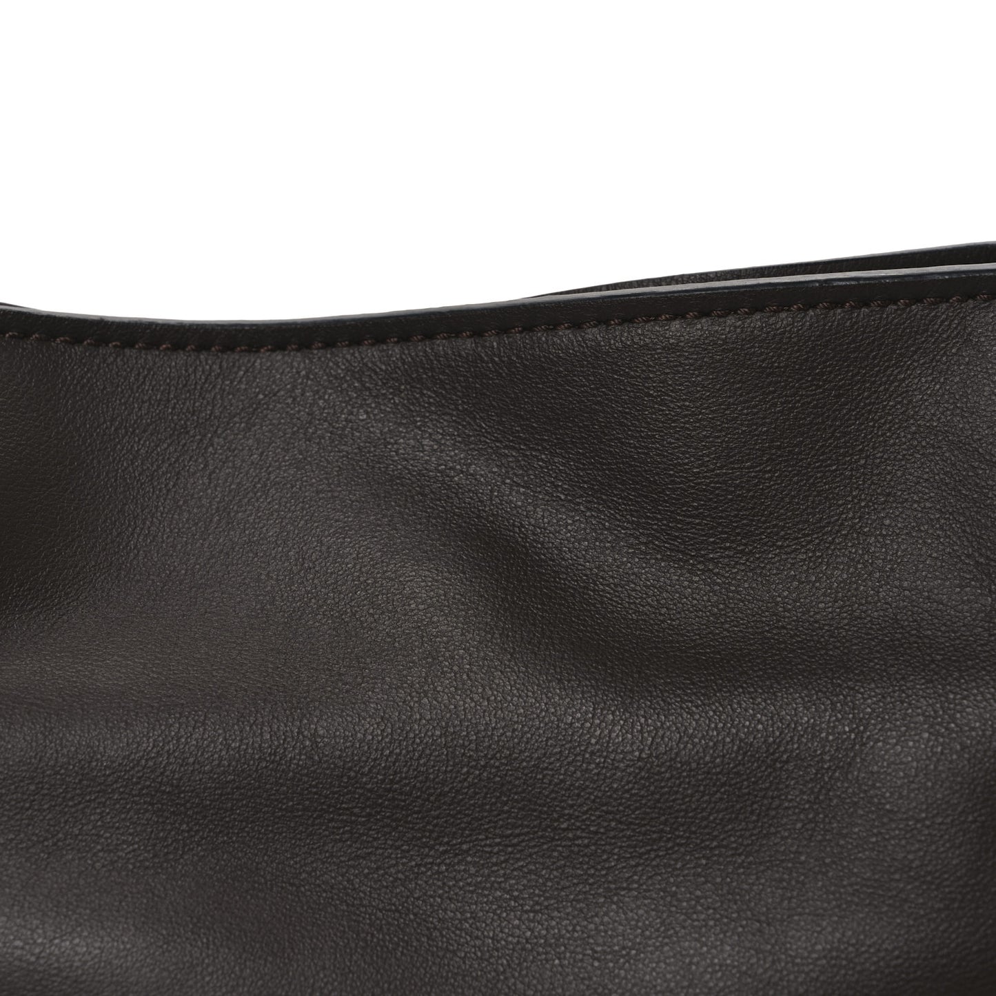 Calfskin Mini Flamenco Knot Clutch Chocolate