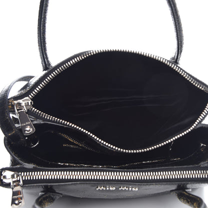 Miu Miu Calfskin Craquele Shopping Bag Ebano 9 of 10