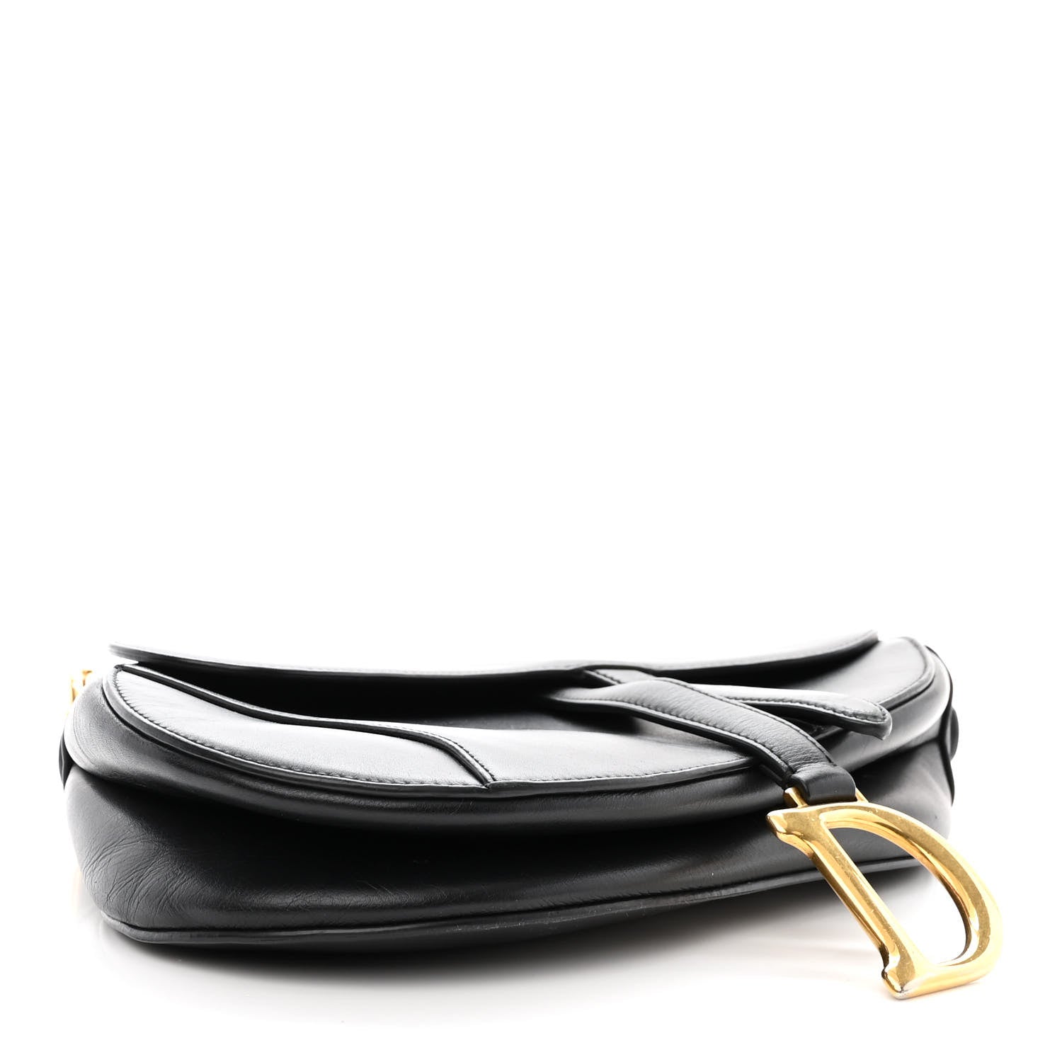 Christian Dior Calfskin Saddle Bag Black 4 of 11