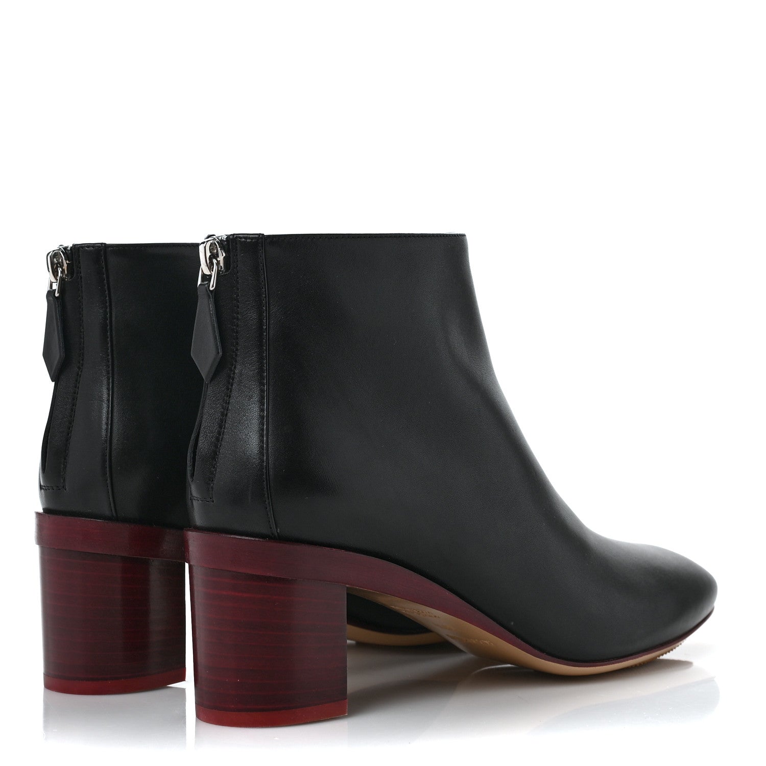 Hermes Nappa Riley Ankle Boots 37.5 Black 4 of 7
