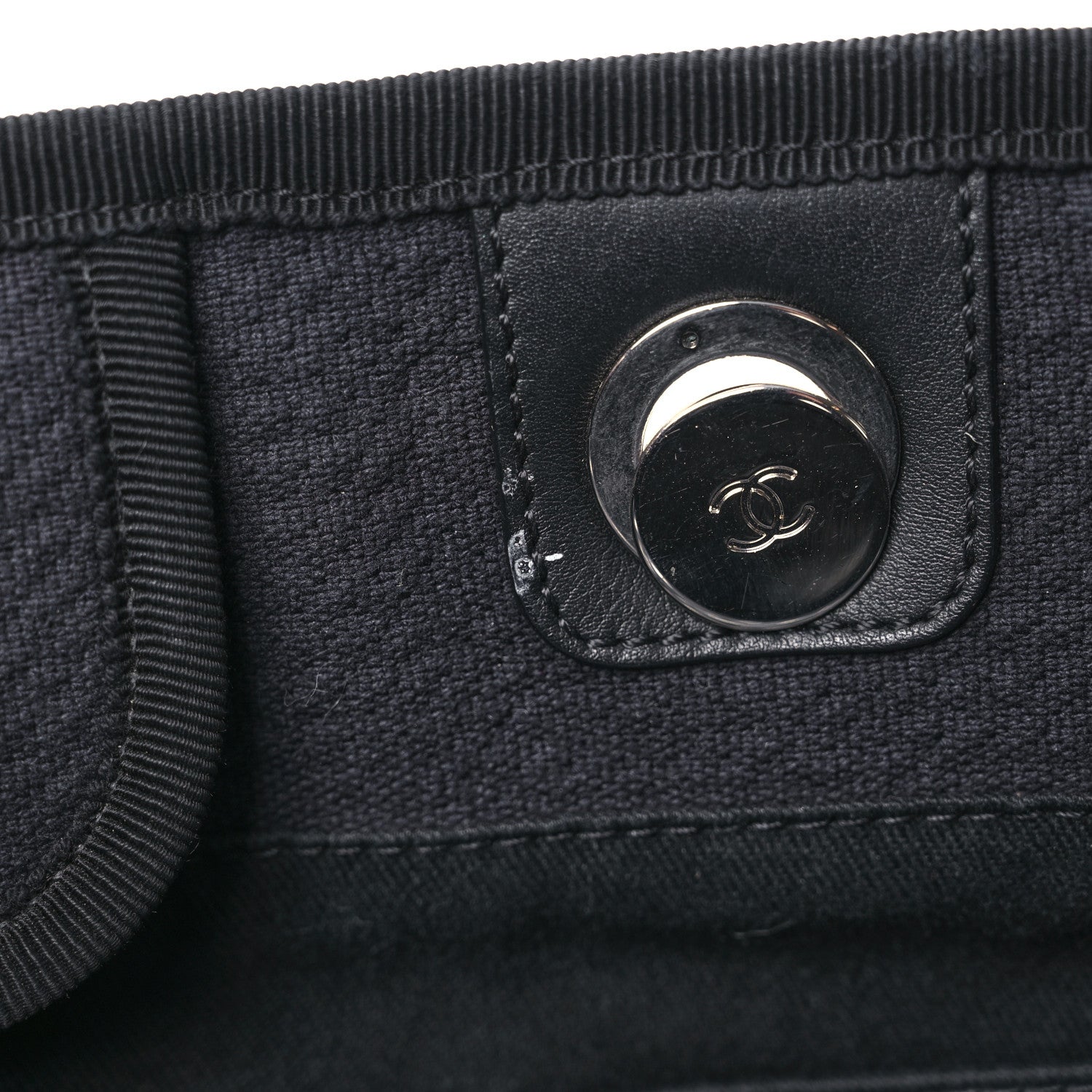 Chanel Mixed Fibers Small Deauville Tote Black 11 of 12
