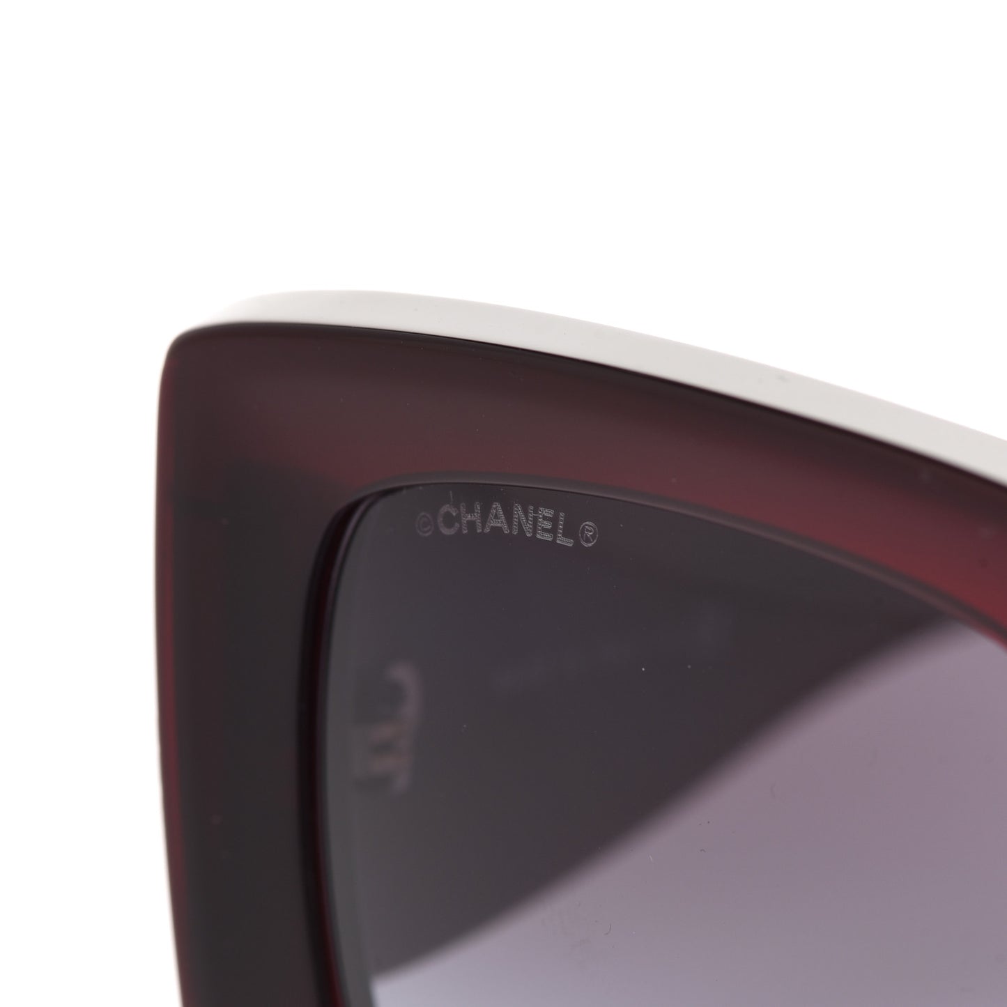 Acetate Rectangle Sunglasses 5435 Burgundy