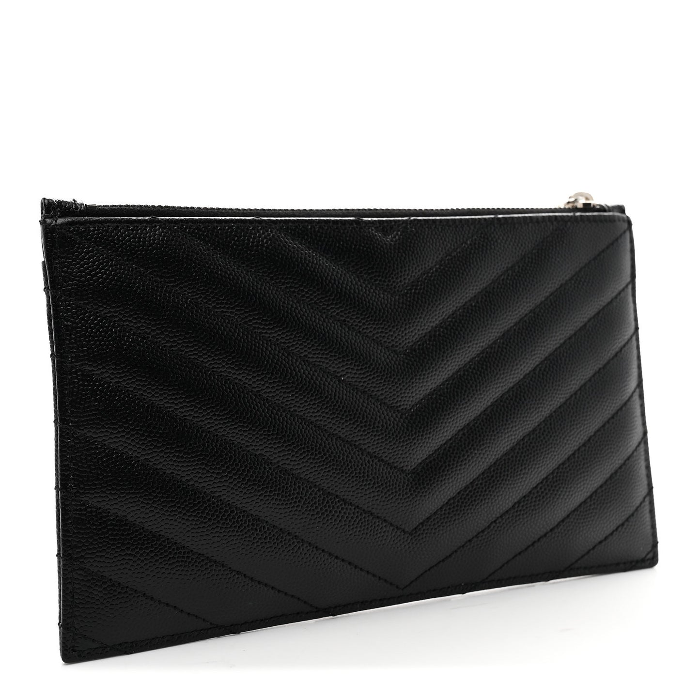 Grain De Poudre Chevron Monogram Bill Pouch Black