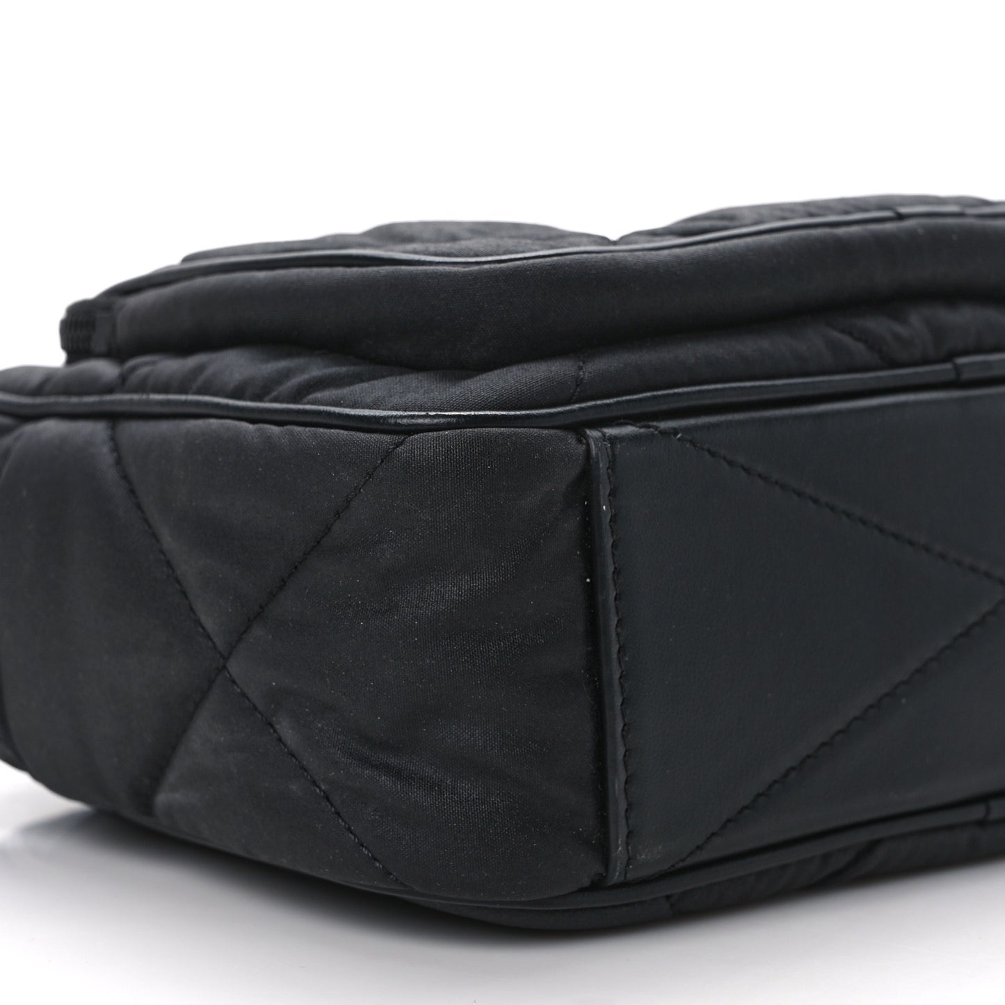 Nylon Quilted Paddy Crossbody Bag Black
