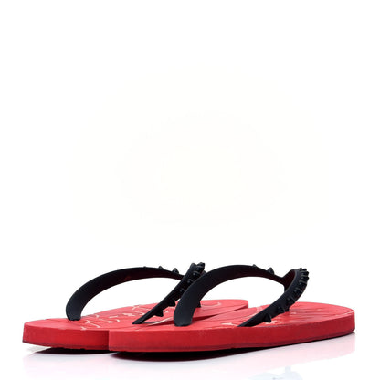 Christian Louboutin Rubber Spike Loubi Donna Flip Flop 42 Black 5 of 7
