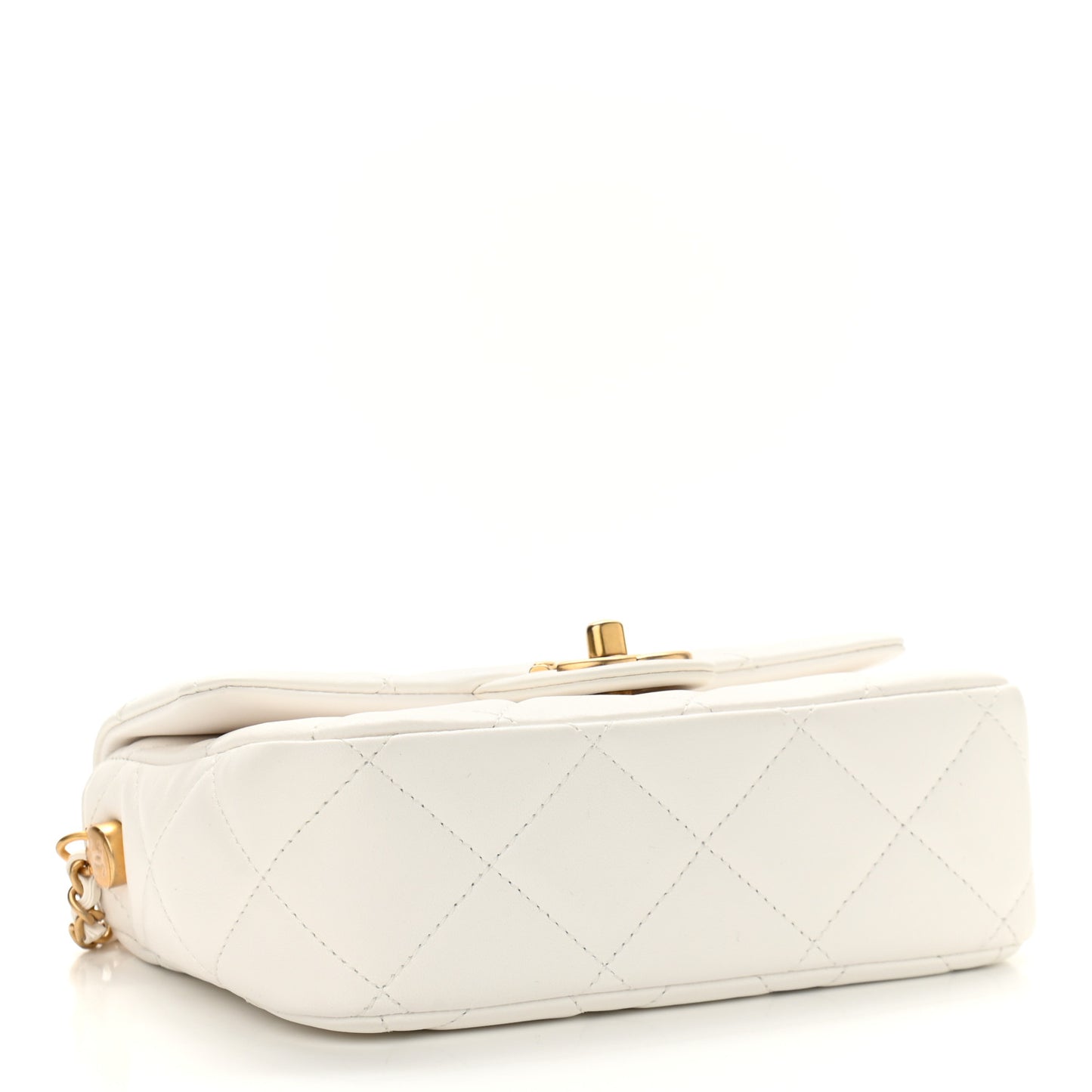 Lambskin Quilted Mini My Perfect Flap White