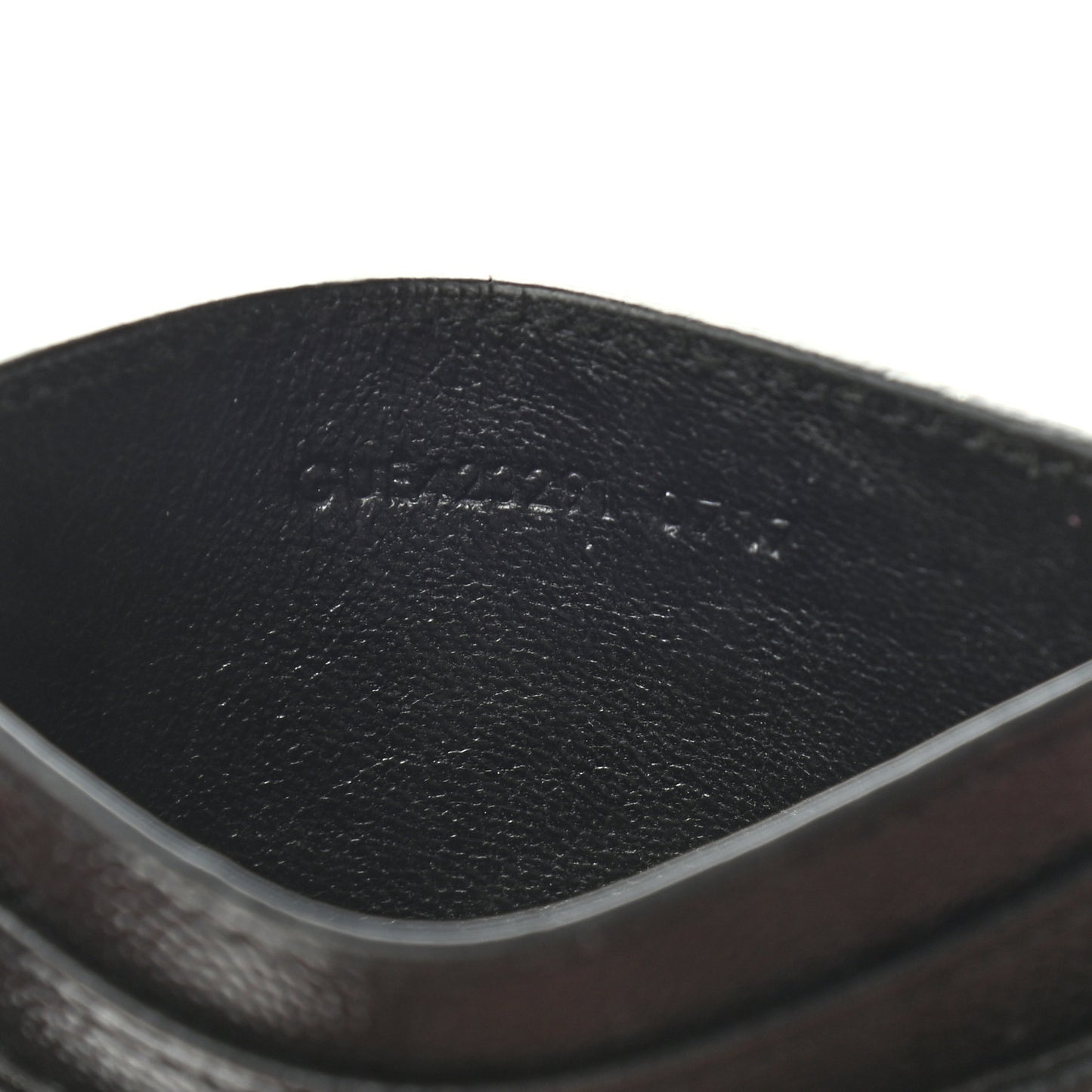 Grain De Poudre Matelasse Chevron Monogram Credit Card Case Black