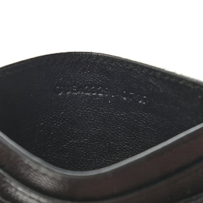 Saint Laurent Grain De Poudre Matelasse Chevron Monogram Credit Card Case Black 7 of 7