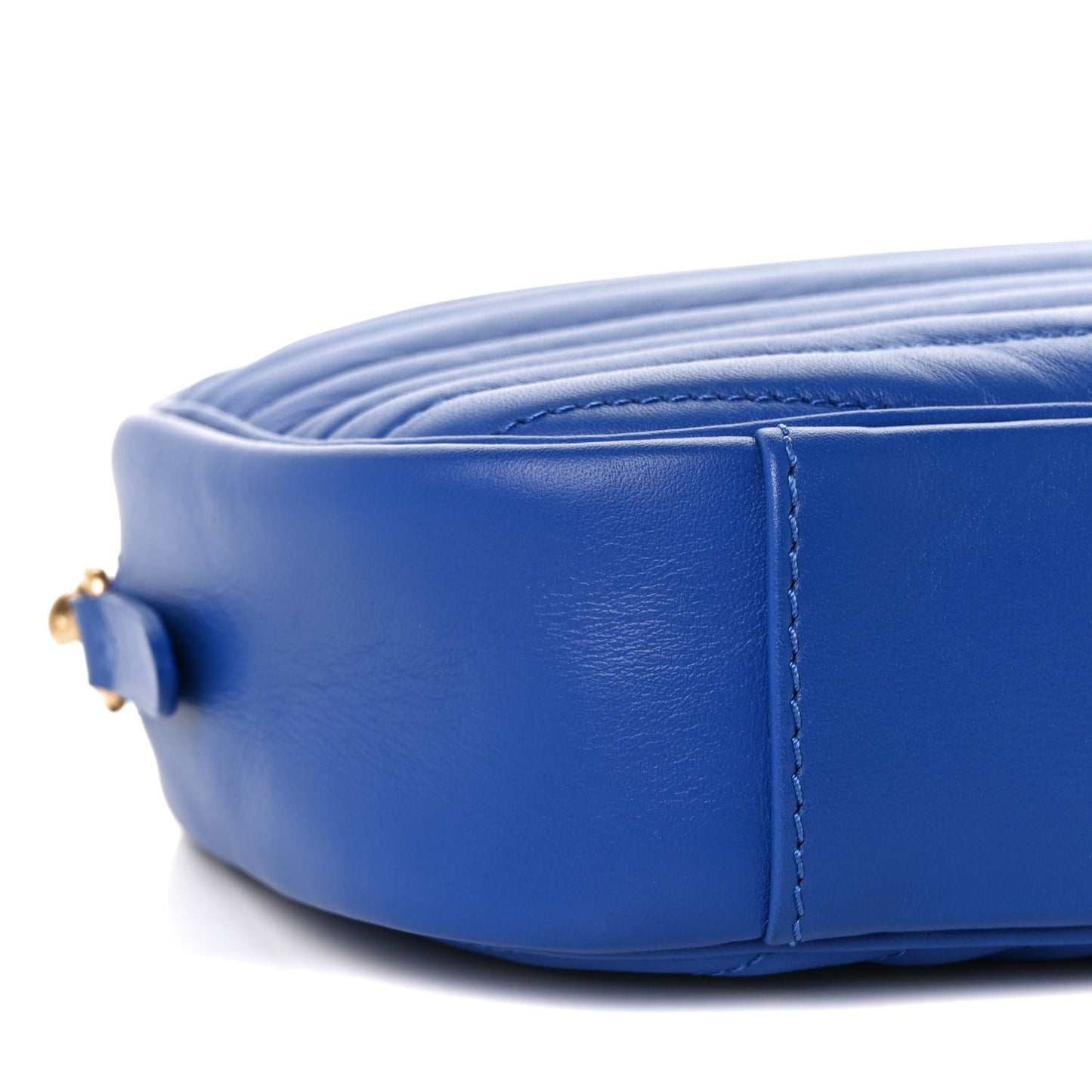 Calfskin New Wave Camera Bag Bleu Neon
