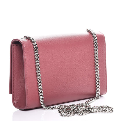 Saint Laurent Grain De Poudre Small Classic Monogram Kate Satchel Mystic Rose 3 of 7