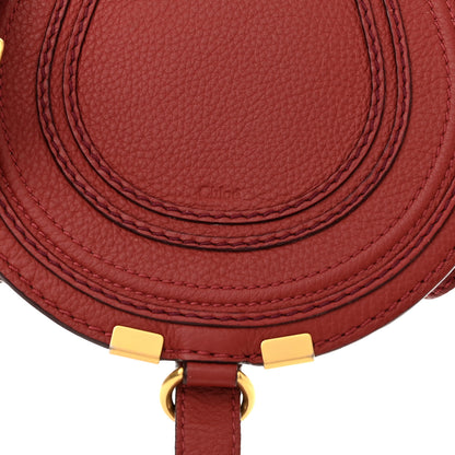 Chloe Grained Calfskin Small Marcie Saddle Bag Sienna Red 7 of 15