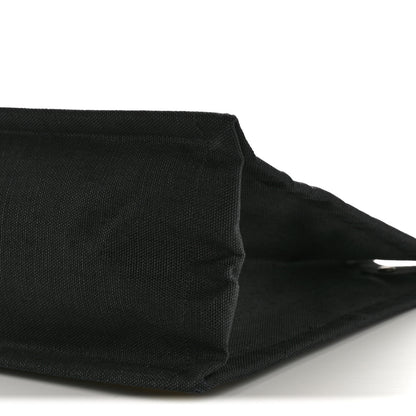 Saint Laurent Raffia Linen Calfskin Rive Gauche Tote Naturale Black 10 of 12