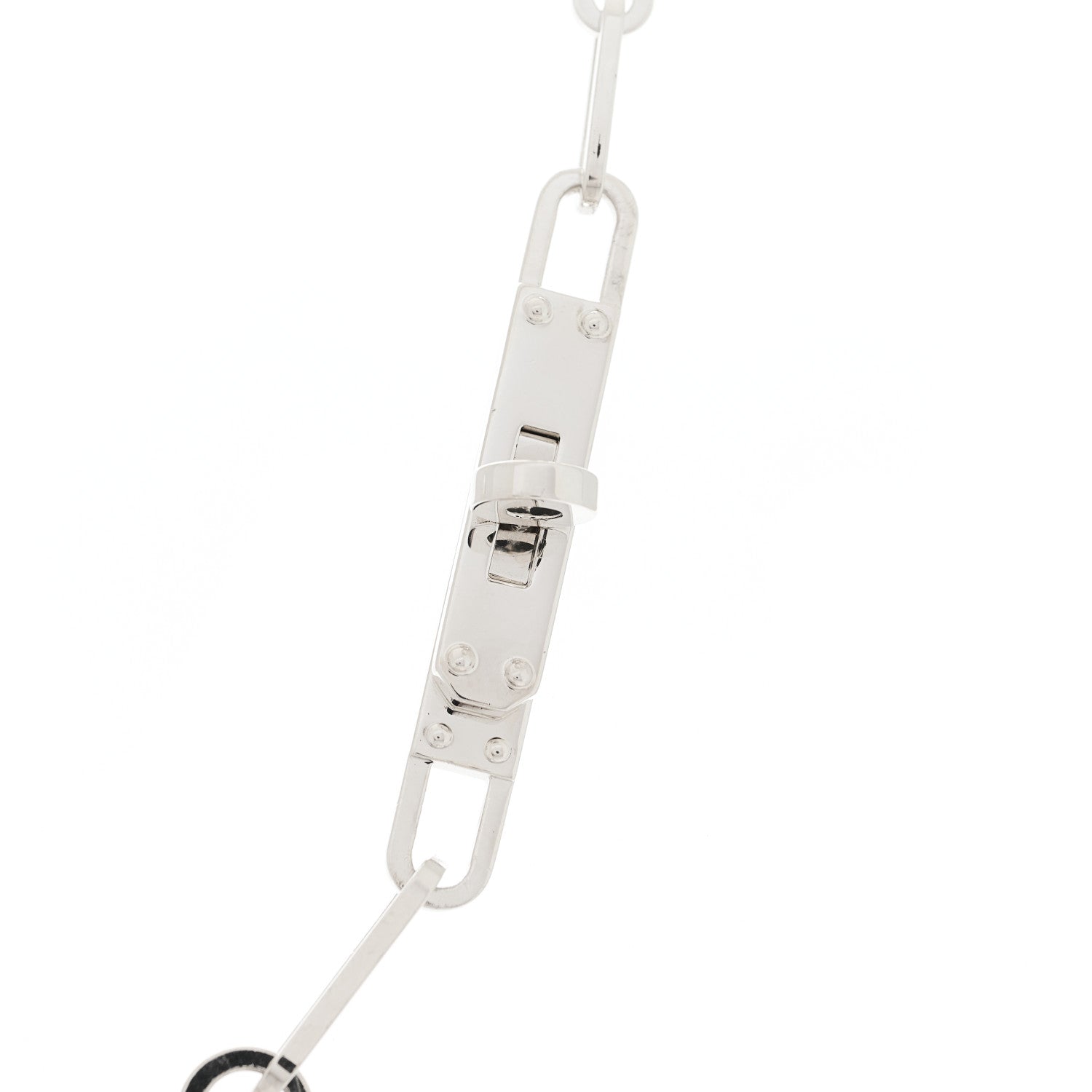 Hermes Sterling Silver Kelly Chaine Lariat Necklace 5 of 6