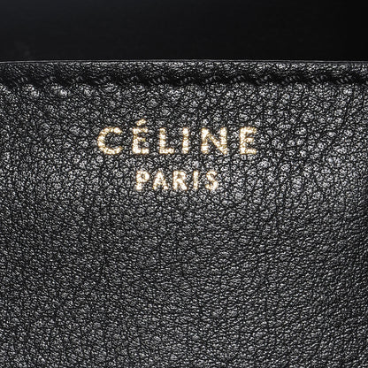 Celine Leather and Tweed Tartan Mini Luggage Bag Midnight 5 of 8