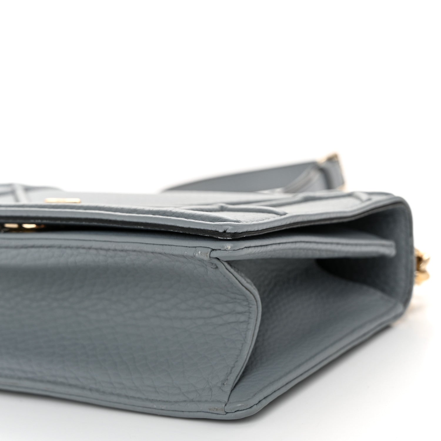 Christian Dior Grained Calfskin Small Diorama Flap Bag Denim 10 of 11