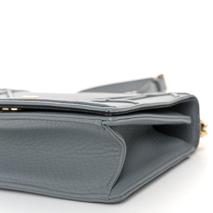 Christian Dior Grained Calfskin Small Diorama Flap Bag Denim 10 of 11