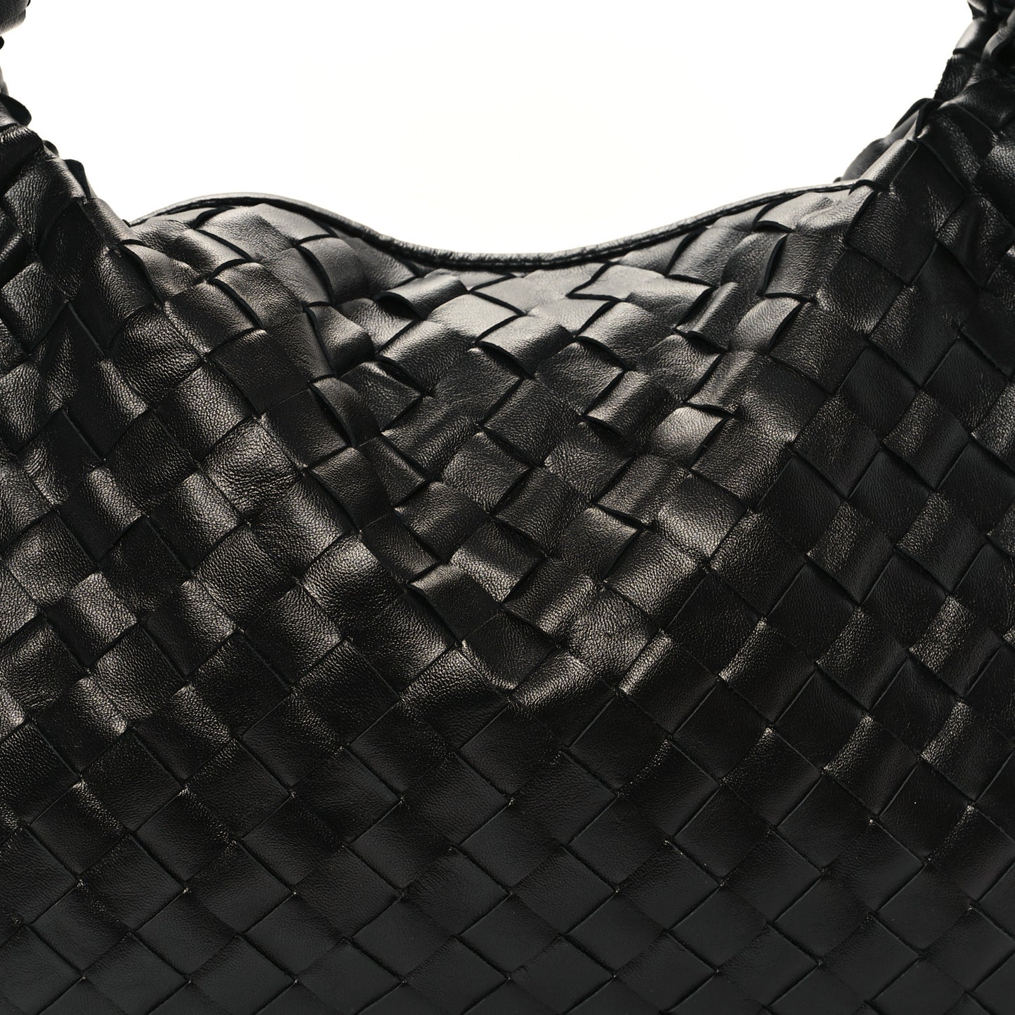 Calfskin Intrecciato Small Hop Black