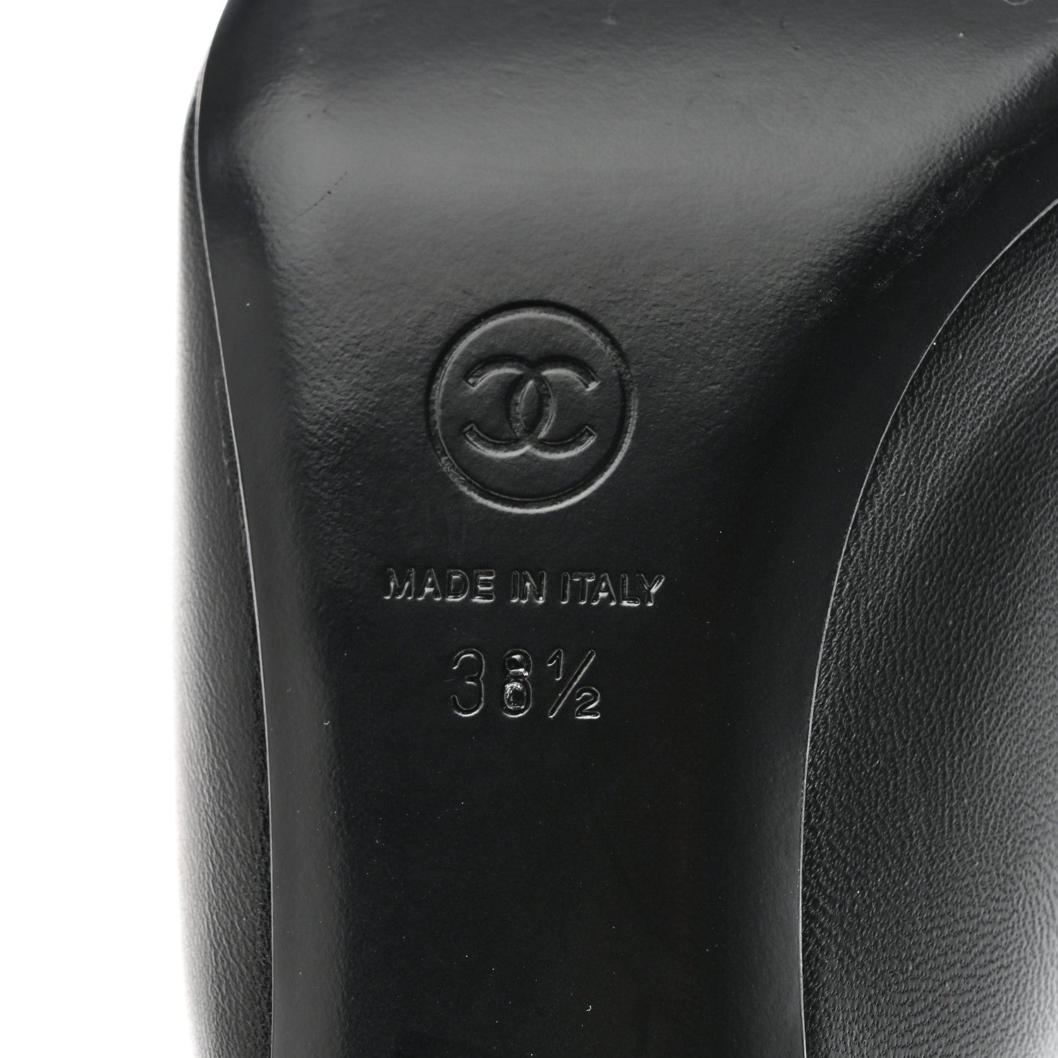 Chanel Lambskin Patent Cap Toe Pearl Mules 38.5 Black 6 of 8