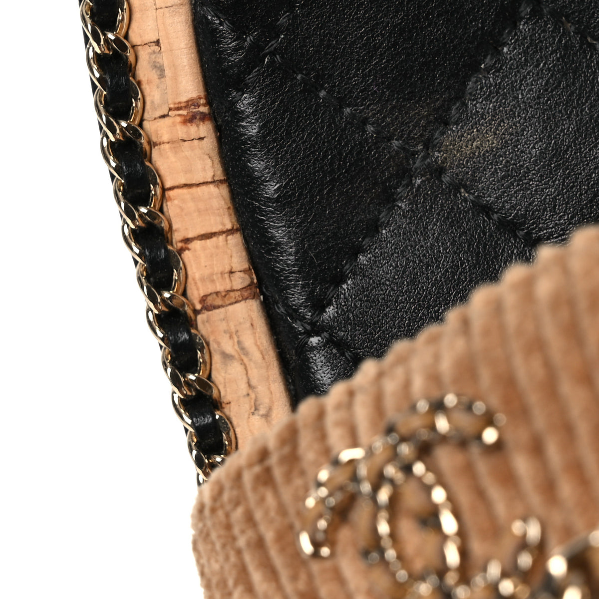 Chanel Corduroy Chain CC Sandal 40.5 Dark Beige 11 of 11