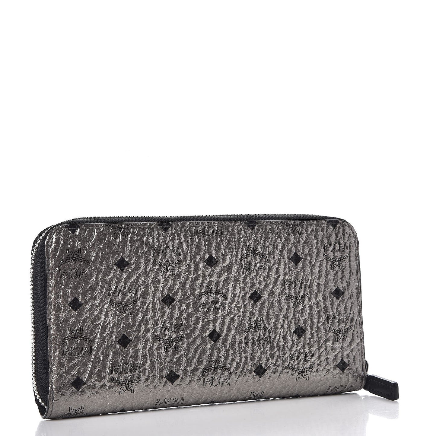 Visetos Large Zip Around Wallet Silver
