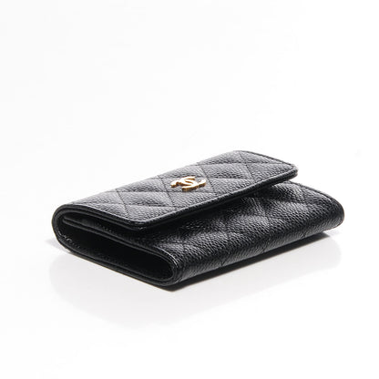Chanel Caviar Quilted Flap Card Holder Black 4 of 9