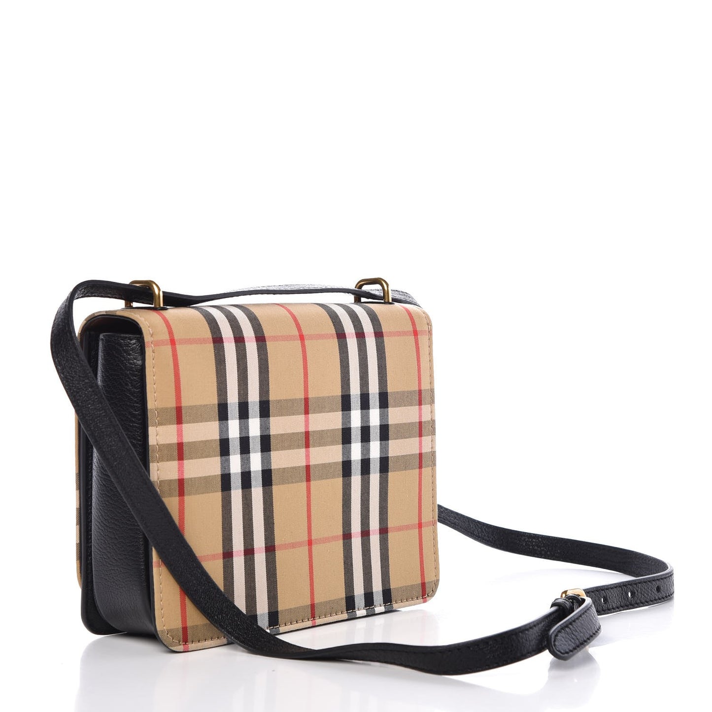 Vintage Check Small Shoulder Bag Black