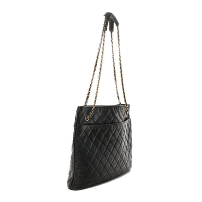 Chanel Calfskin Quilted CC Shopping Tote Black 3 of 12