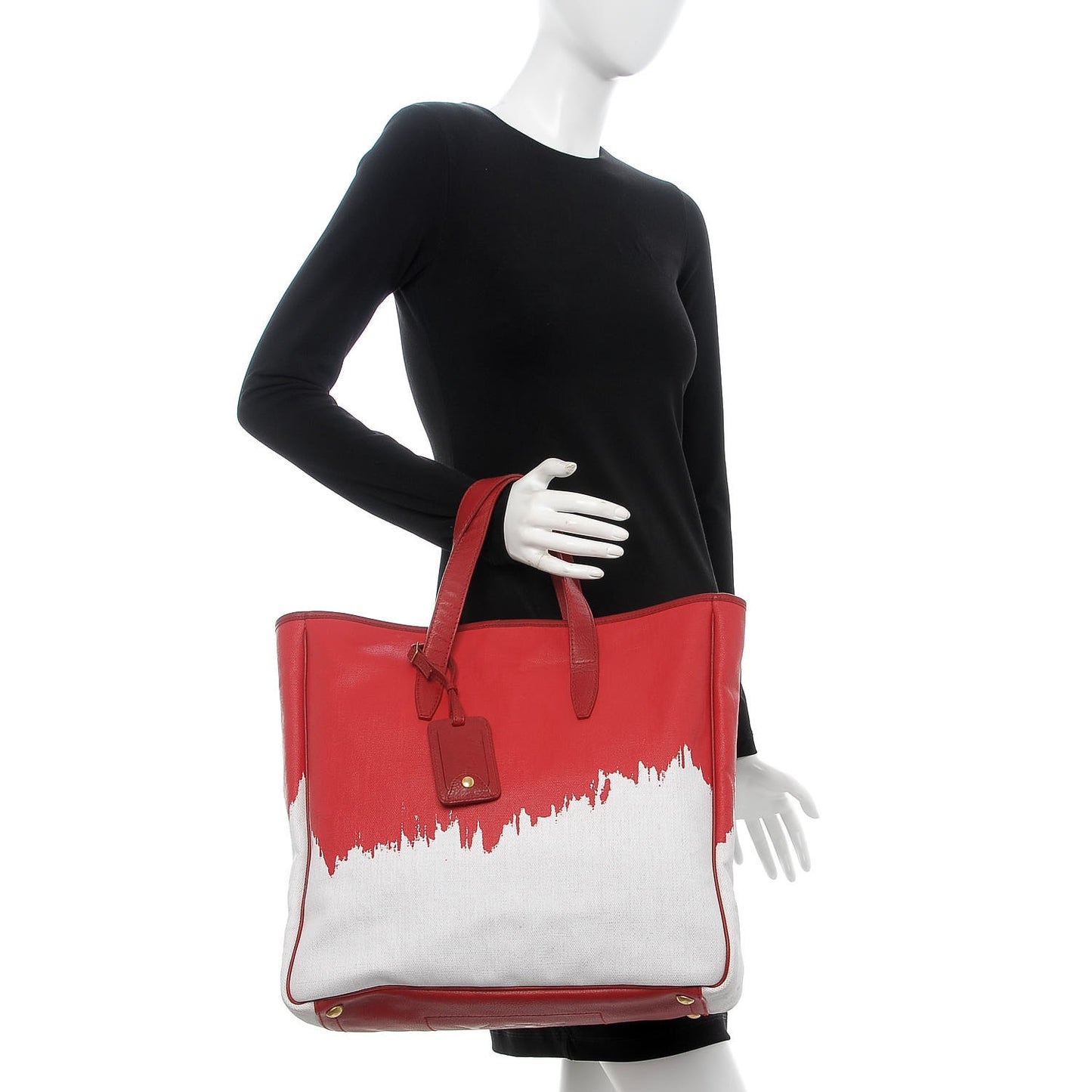 Canvas Raspail Cascade Print Tote Red