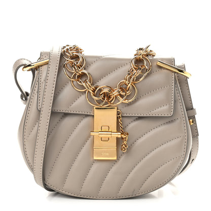 Chloe Quilted Calfskin Mini Drew Bijou Shoulder Bag Motty Grey 1 of 11