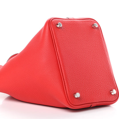Hermes Taurillon Clemence Picotin Lock 18 PM Rouge De Coeur 9 of 11