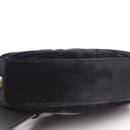 Gucci Velvet Matelasse GG Marmont Belt Bag 85 34 Black 8 of 10