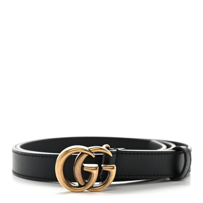 Gucci Calfskin Double G 20mm Belt 85 34 Black 1 of 5