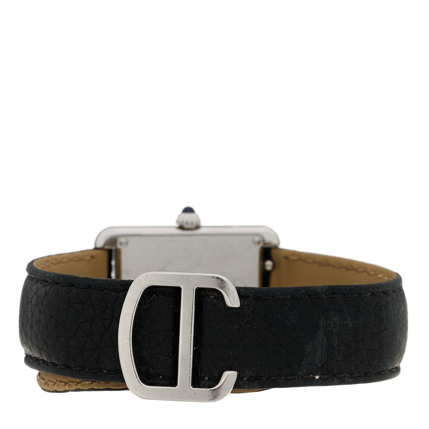 Cartier Stainless Steel Calfskin 24mm Tank Solo Quartz Watch 3 of 4