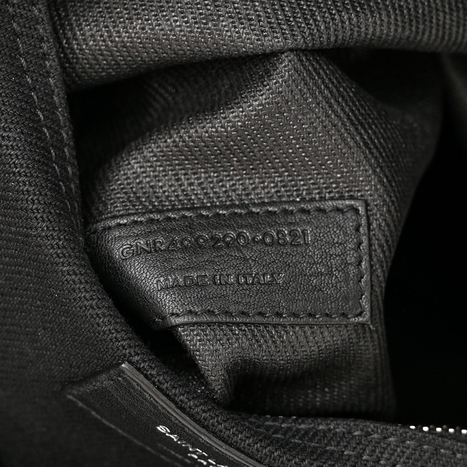 Saint Laurent Linen Calfskin Rive Gauche Tote Black 7 of 12