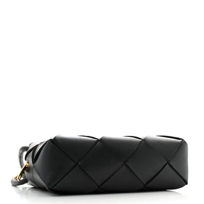 Bottega Veneta Lambskin Maxi Intrecciato Small Cassette Camera Bag Black 4 of 12