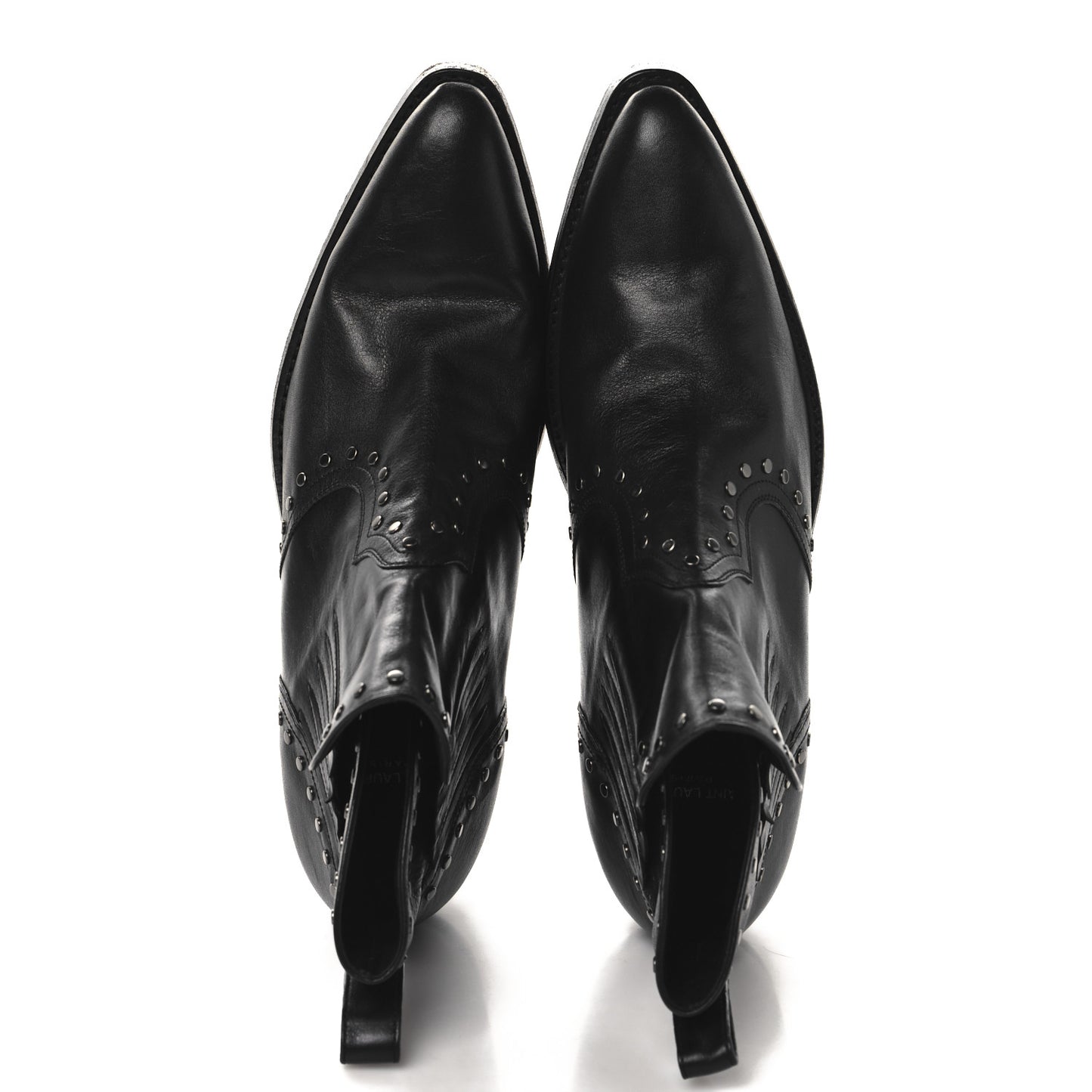 Calfskin Dakota 50 Stud Bootie 44 Black