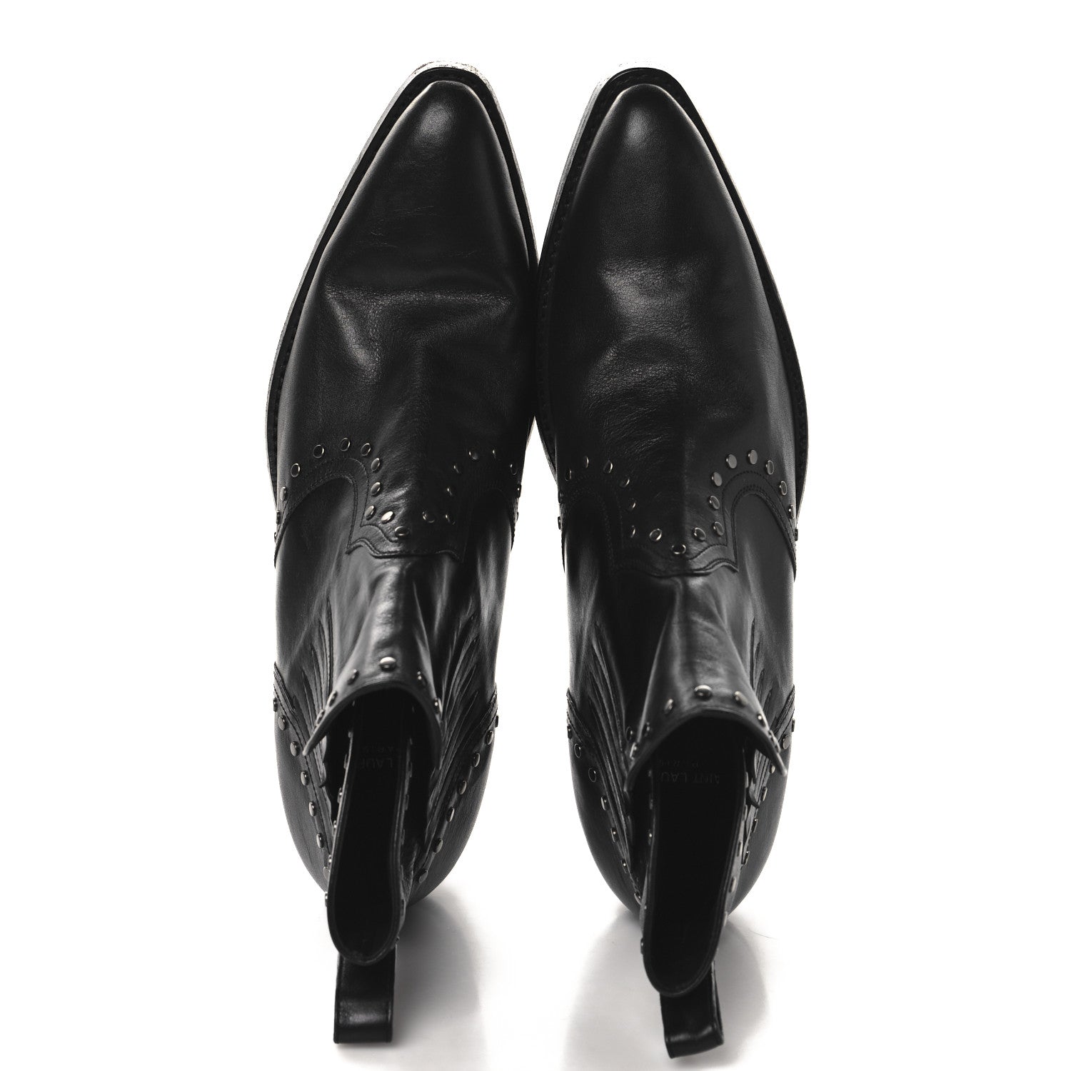 Saint Laurent Calfskin Dakota 50 Stud Bootie 44 Black 2 of 9