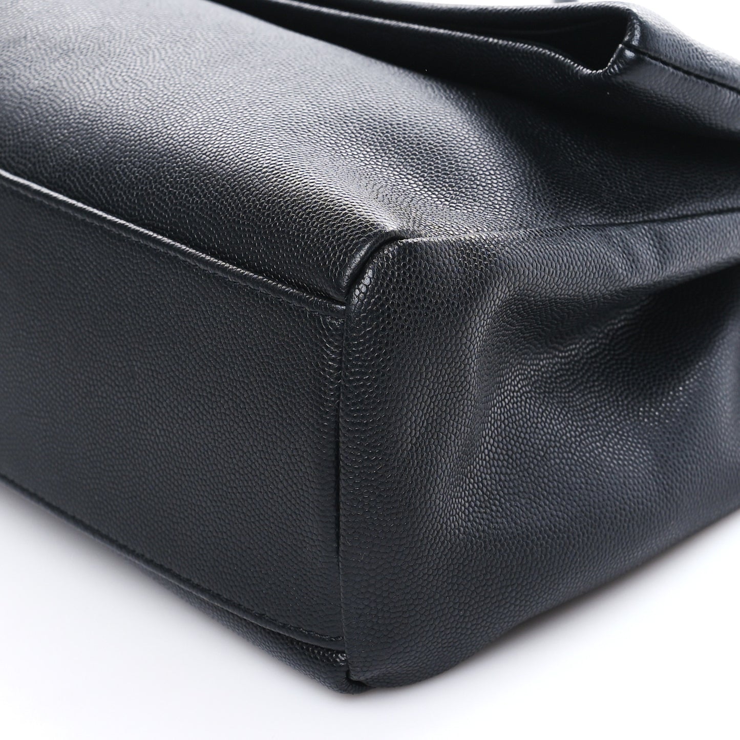 Grain De Poudre Medium West Hollywood Monogram Fold-Over Black