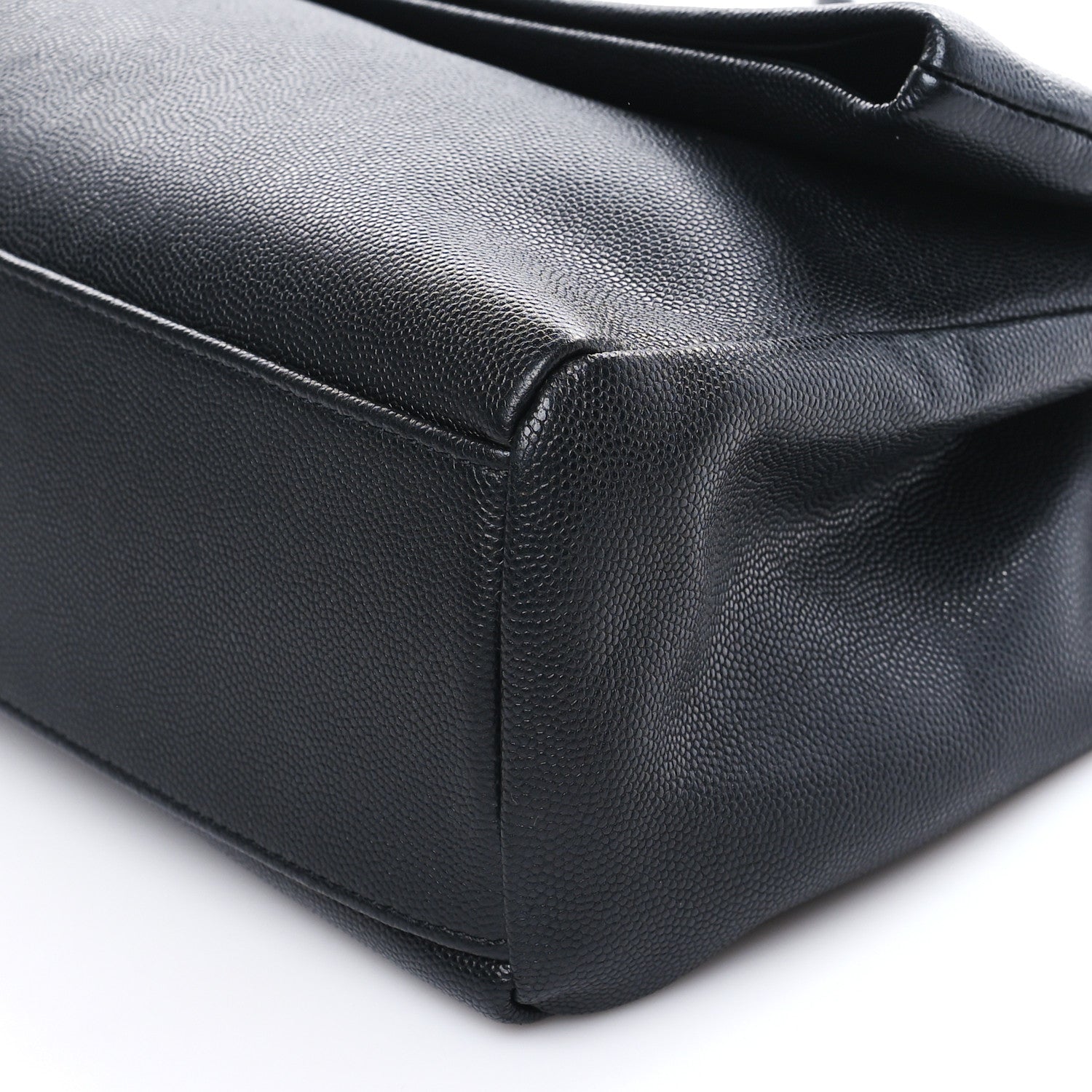 Saint Laurent Grain De Poudre Medium West Hollywood Monogram Fold-Over Black 8 of 8