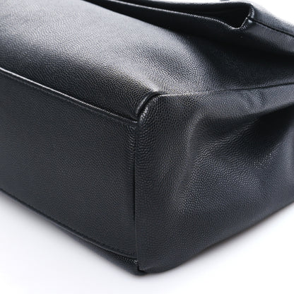 Saint Laurent Grain De Poudre Medium West Hollywood Monogram Fold-Over Black 8 of 8