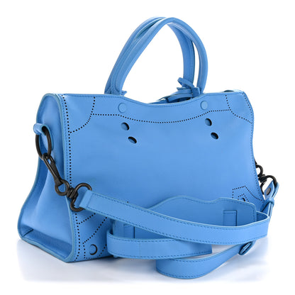 Balenciaga Veau Soyeux Perforated Blackout Hardware S City Bleu Turquoise 3 of 13