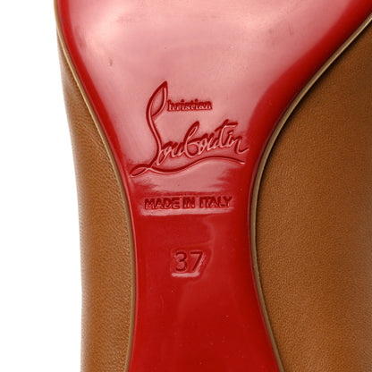 Christian Louboutin Shiny Nappa Ballalla Flats 37 Cafe Creme 7 of 9