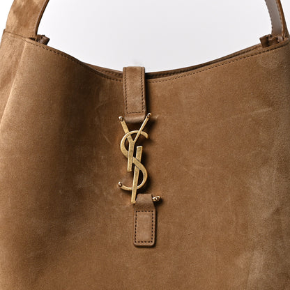 Saint Laurent Suede Large Le 5 A 7 Soft Hobo New Barley 8 of 10