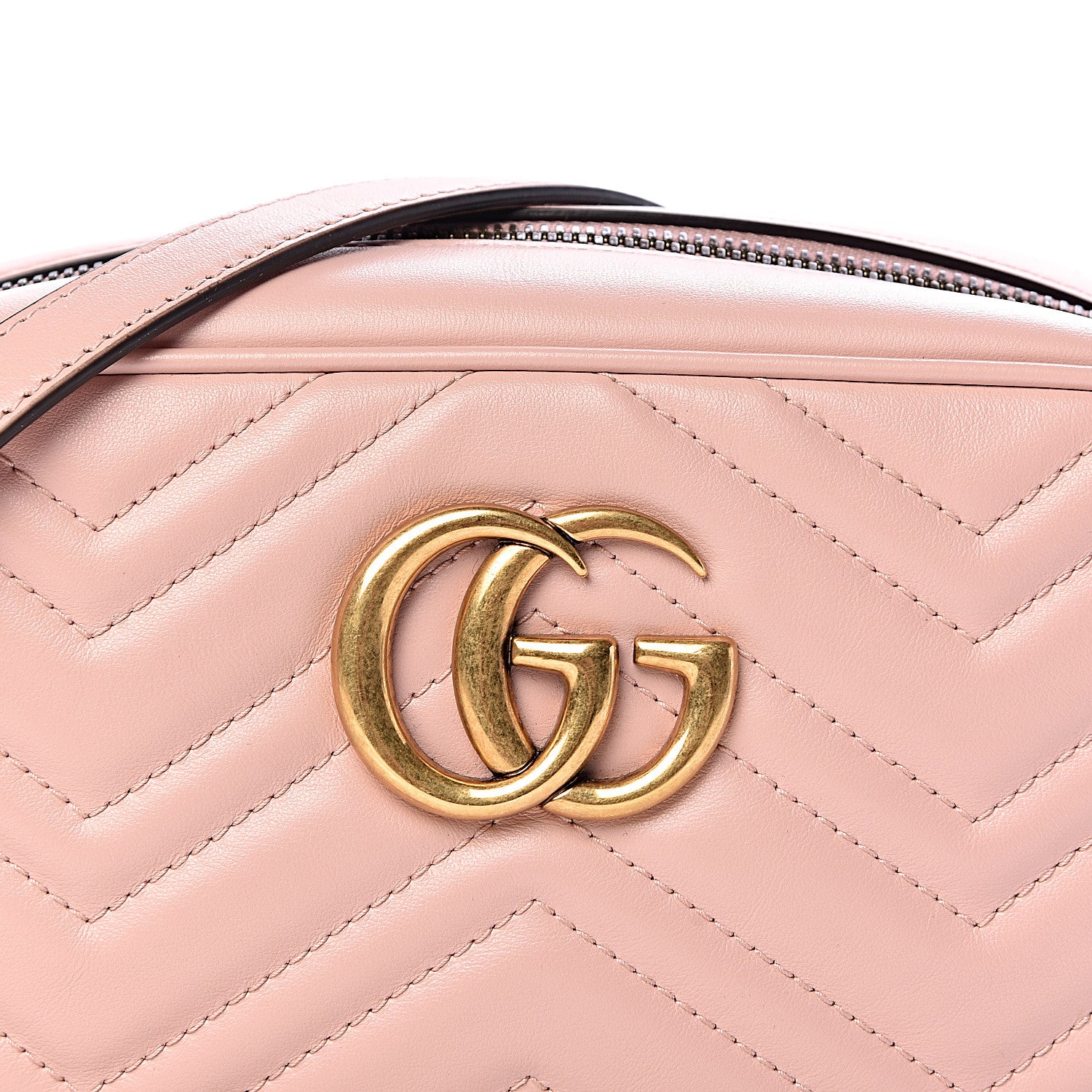 Gucci Calfskin Matelasse Small GG Marmont Chain Shoulder Bag Perfect Pink 10 of 10