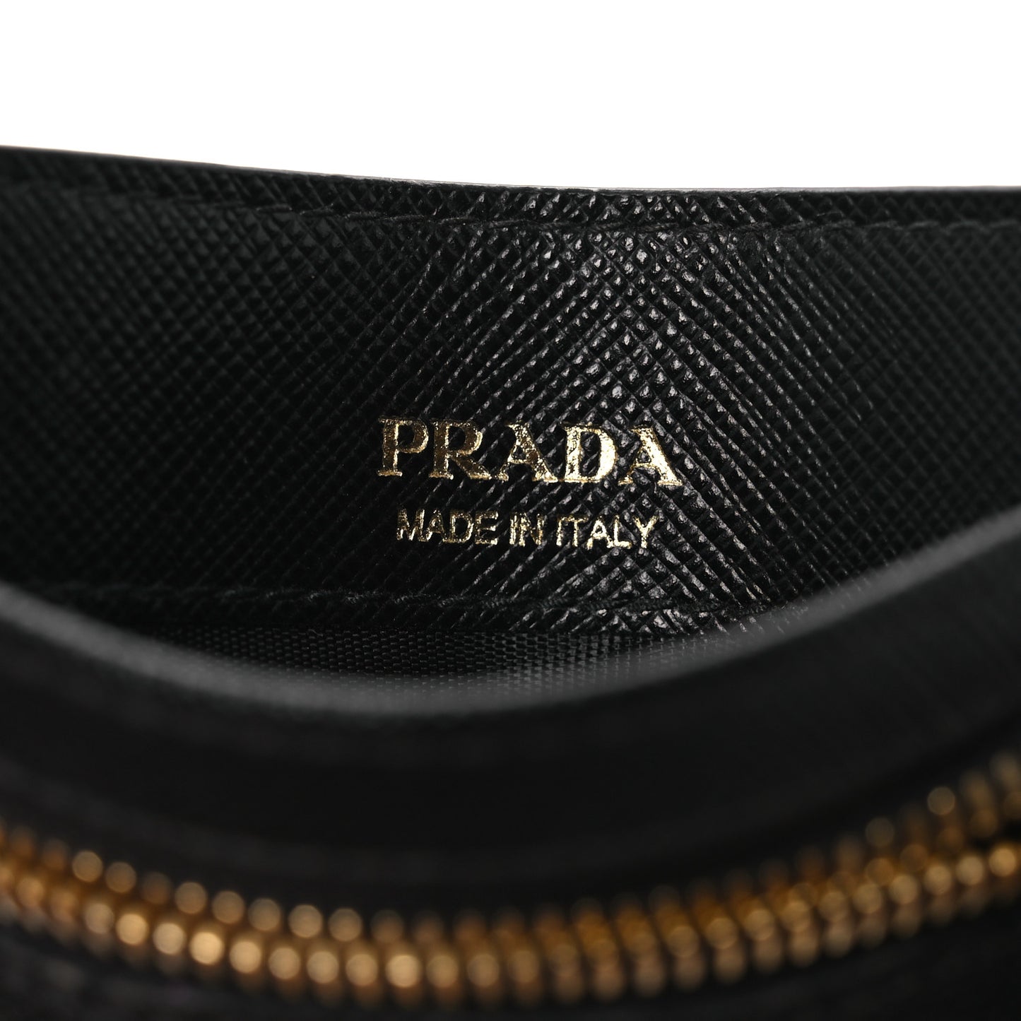 Saffiano Triangle Logo Card Holder On Strap Black
