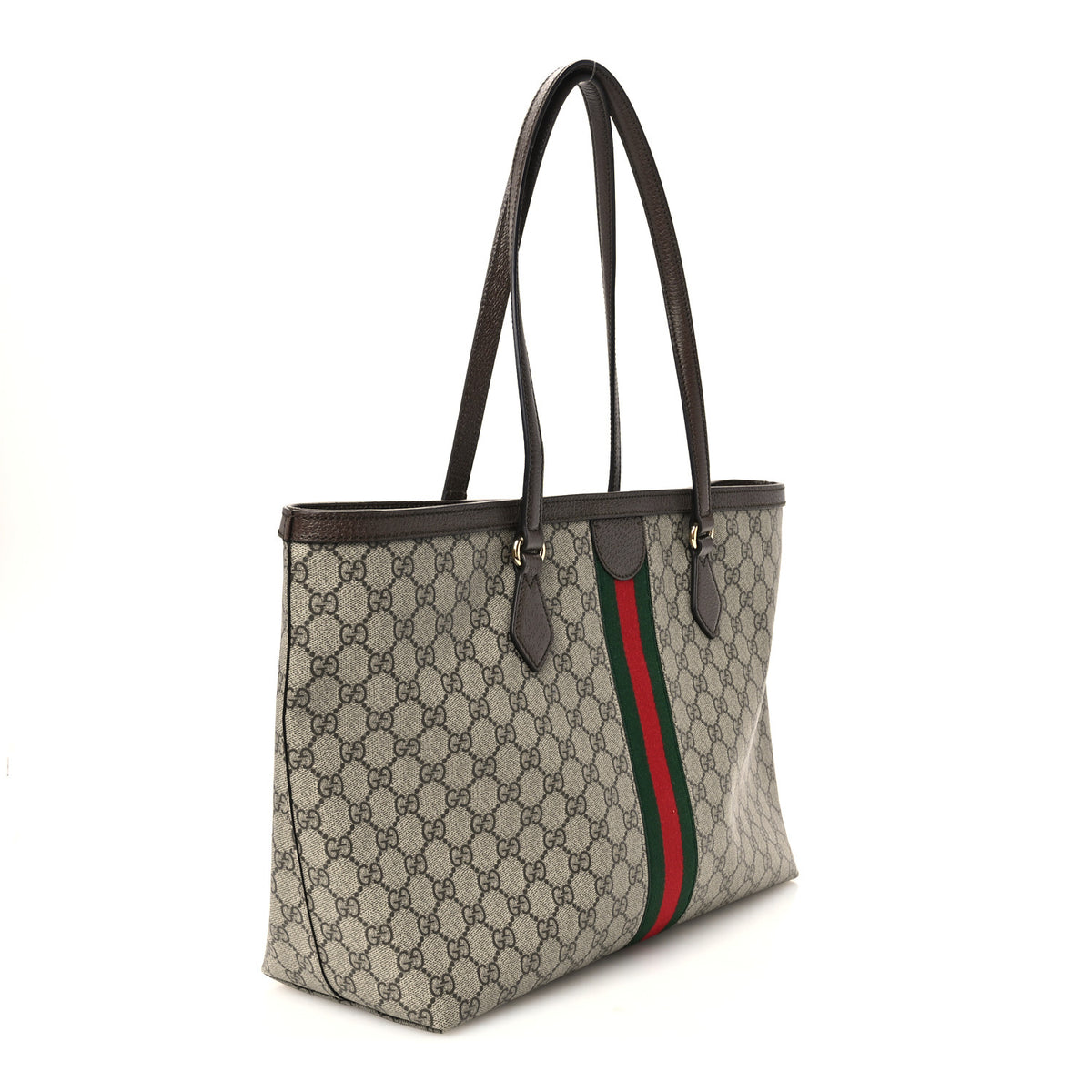 Gucci GG Supreme Monogram Medium Ophidia Shopping Tote Brown 3 of 10