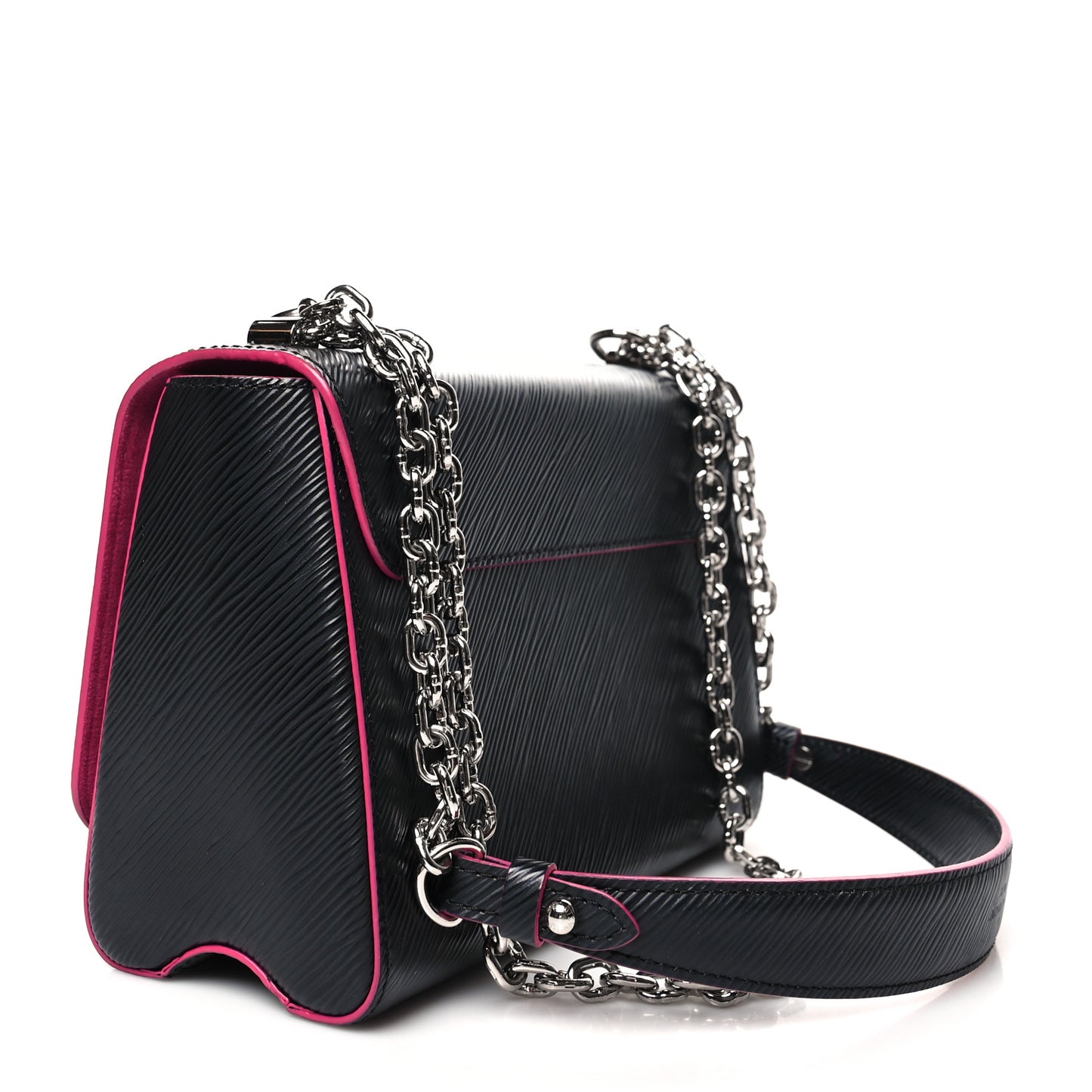 Epi Twist Shoulder Bag MM Black Pink
