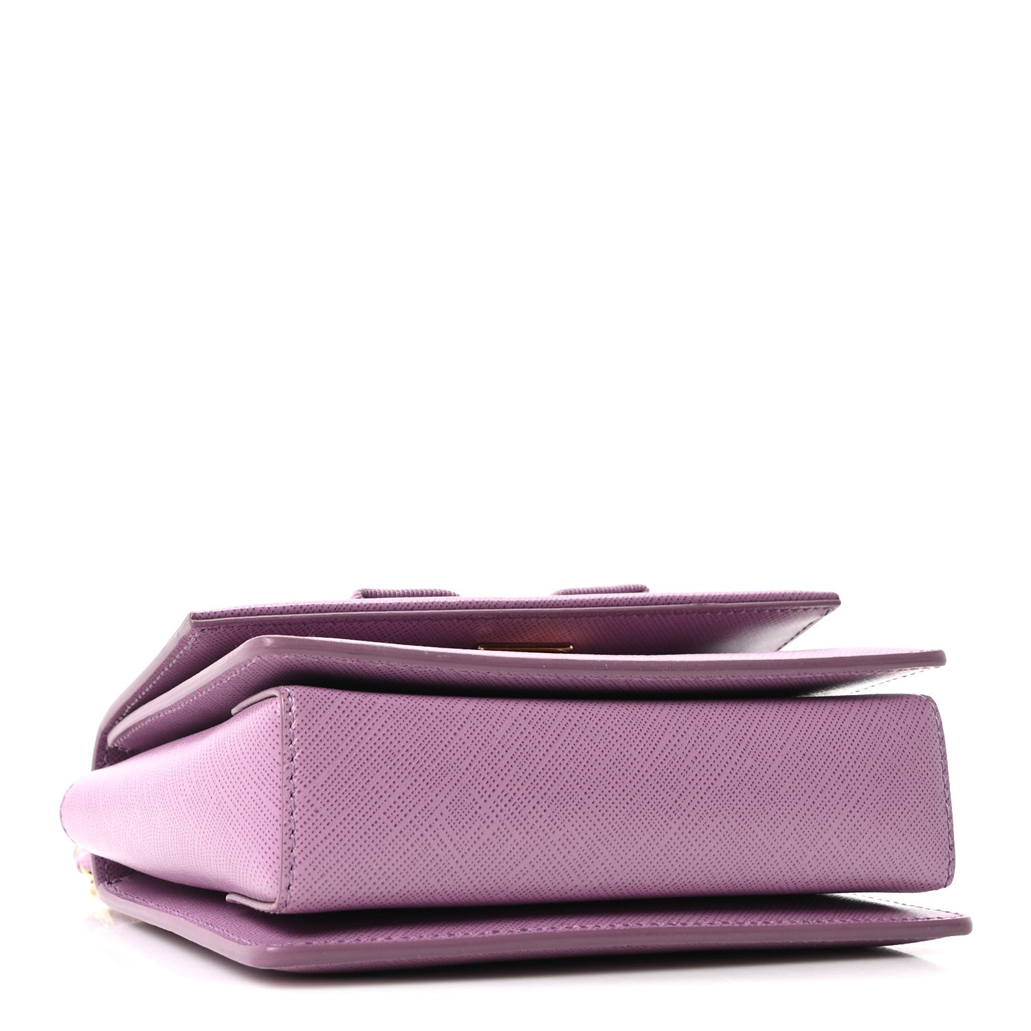 Salvatore Ferragamo Printed Calfskin Ginny Crossbody Bag Purple